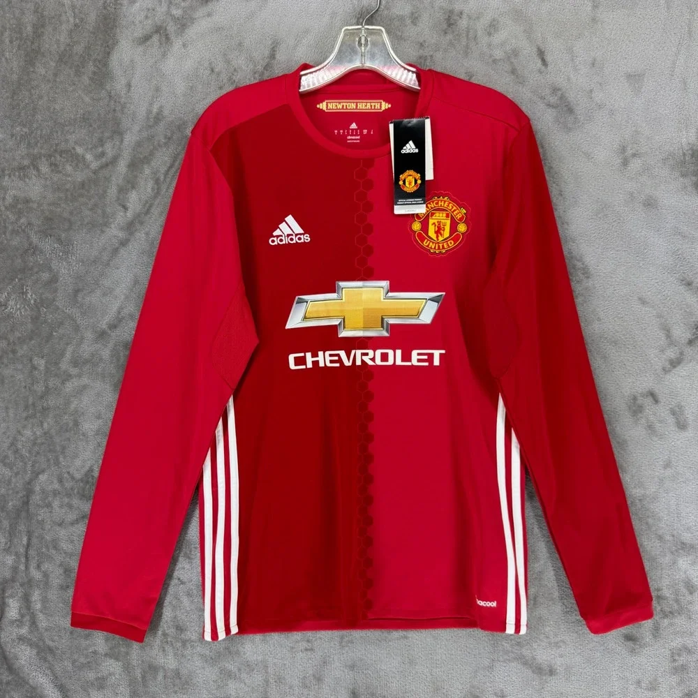 Adidas Manchester‎ United 2016-17 Home Jersey Mens Small Red Long Sleeve AI6718